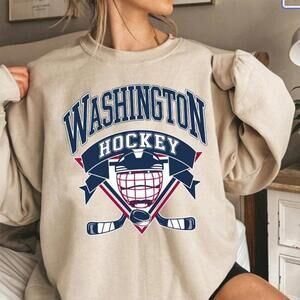 Washington Hockey Retro Style Sweatshirt, Retro Washington Capital, Washi